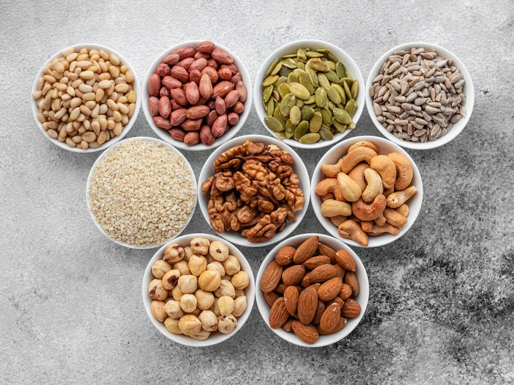 Nuts and Seeds (Almonds, Walnuts, Pumpkin Seeds)